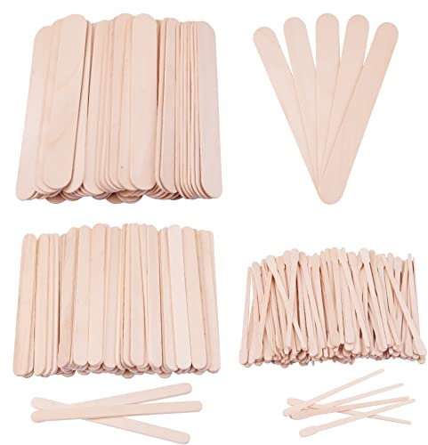 BQTQ 260 Pièces Spatule Bois Epilation Bâtons Applicateurs à Cire Spatule Cire Epilation Spatule pour Épilation Sourcils Lèvres Corps, 3 Tailles