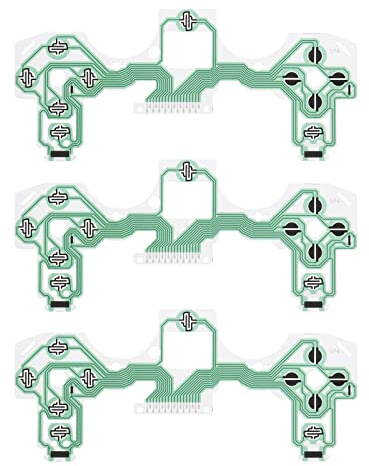 The Lord of the Tools 3pcs Film Conducteur Remplacement de Poignée Clavier Tampons de Réparation Membrane de Contrôleur Flexible Film Conducteur Compatible avec PS4 JD-M-001 JD-M-010 JD-M-011