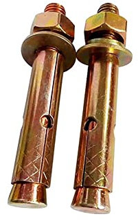 Wandanker Metallbefestigungsanker, Dehnschraubenbolzen, Ankerbolzenhaken, M6 M8 M10 M12 M14 M16 M18 M20 Kohlenstoffstahl Verzinkter Keilanker Dehnbolzen Eingebaute Dehnschrauben (Länge: 5 Stück M6x80)