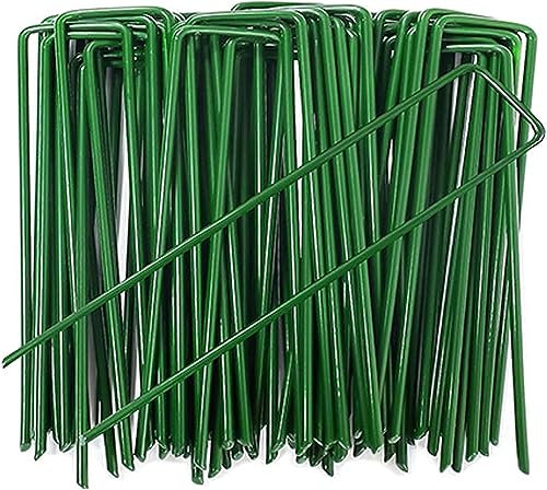 15,2 cm Gartenpfähle, verzinkte Landschaftsklammern, U-Typ, Rasenklammern für Kunstrasen, rostfreie Sod-Stifte zur Sicherung von Zäunen, Unkrautbarrieren, Außendrahten, Kordeln, Zelten, Planen (100