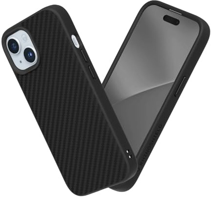 RhinoShield Case kompatibel mit [iPhone 15] | SolidSuit - Stoßdämpfende & schlanke Schutzhülle mit Premium Finish - 3.5 Meter Fallschutz - Karbonfaser Textur