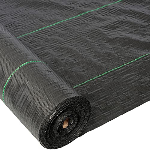 GroundMaster Unkrautvlies Extra Stark (1 m Breit x 50 m Lang) - 100g/m² Unkrautvlies Wasserdurchlässig, Bodengewebe Unkrautflies für Garten, Hochbeet, Einfahrt usw., Anti Unkrautvlies Pflanzfolie