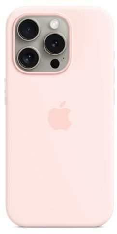 Apple Coque en Silicone avec MagSafe pour iPhone 15 Pro - Rose pâle ​​​​​​​
