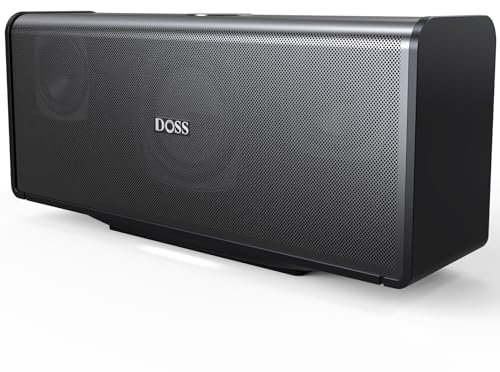 DOSS SoundBox Ultra Bluetooth Speaker with 2.1 Sound Channel Audio,80W Superior Sound with Deep Bass, Dual DSP Technologies, 18H Playtime, Bluetooth 5.3, Wireless Speaker for Home, Office-Black