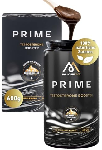 Mountaindrop Prime Testosteron Booster 600g | Natürliche Nahrungsergänzung mit Shilajit, Ashwagandha, L-Arginin, Schwarzer Maca, Vitamin D3, Magnesium u.a. I Testosteron-Supplement laborgeprüft