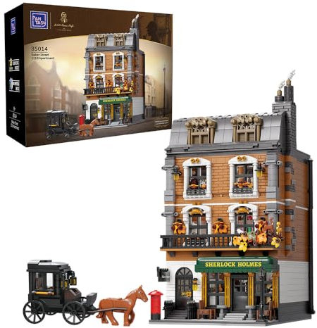 PANTASY Baker Street 221B Apartment Adult Building Block Set Modell, Sherlock Holmes Fans' Sammlerstück Architektur-Modular-Baukasten, kreative und Exquisite Nachbildung für Heim- und Bürodekoration