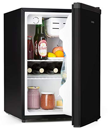 Klarstein Kühlschrank, Mini-Kühlschrank für Getränke, Kühlschrank mit Gefrierfach Klein, Kleiner Kühlschrank Lautlos, Skincare Fridge, Camping Kühlschrank, Minikühlschrank für Zimmer, Büro 0-10°C, 65L