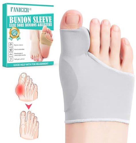 Chaussettes Hallux Valgus, Hallux Valgus Correcteur, Hallux Valgus Separateur Orteil, Correcteur Attelle avec Gel Coussinet, Bandage élastique et doux pour Femmes et Hommes (37-43 M, Gris)