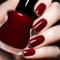 Burgundy Red Nail Varnish, Quick Dry Glitter Nail Polish - Long Lasting, No UV Required for DIY Manicure (02#)
