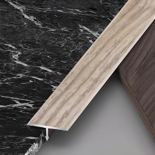 Raouoae 3 Pezzi Profilo Di Transizione A Forma Di T - Soglia Universale Da 90cm Per Pavimenti Laminati, Legno E Piastrelle - Striscia Divisoria Per Transizioni Fluide E Senza Interruzioni(Leichtes Mac