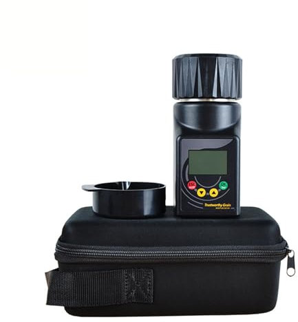 SUZLAZYR Misuratore di umidità per Cereali, Tester Portatile per l'umidità dei Chicchi di caffè Tester di umidità per Test di umidità di 37 Cereali, Alta precisione, Intervallo di misurazione 8-35%