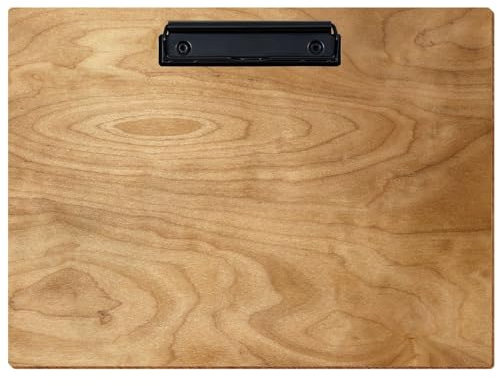 Bütic Holz Klemmbrett Standardform Birke rustikal für DIN A3 A4 A5 A6 aus 3 mm Birkensperrholz und mit widerstandsfähigem Klarlack versiegelt