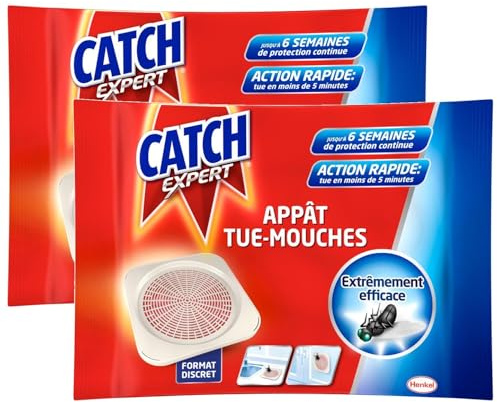 CATCH Lot de 2 x 1 Appât tue-mouches
