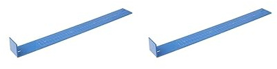 Juego de 2 reglas de pesca de plástico, impermeables, para carpas, percas flotantes, regla de peces de 19 pulgadas, color azul