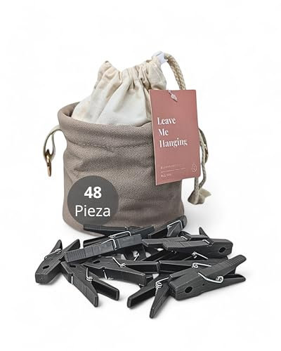 LIVLIG - Sacchetto per mollette da bucato con 50 mollette in plastica riciclata, per mollette da appendere, colore: Antracite