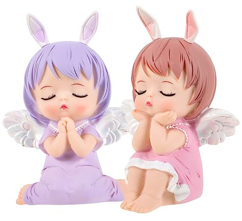 Alipis 2 Pcs Fairy Cake Toppers Angel and Stitch Cake Topper Home and Office Decor Birthday Party Accessory