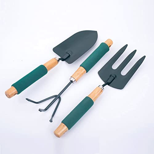 Outils de jardin , Collection d'outils de jardinage - Ensemble de 3 outils de jardinage (truelle, transplantoir, cultivateur) - Cadeau for femmes et hommes
