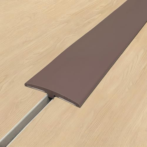 Coayuou Türabschlussleiste Boden PVC Uebergangsprofil Länge 5M Laminat Abschlussprofil Schnell Und Einfach Anzubringen Ideal Für Holz-, Fliesen- Und Teppichübergänge(Coffee)