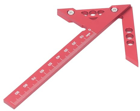 Wakects Center Scriber, Aluminum Alloy Center Finder Ruler 45/90 Degree Scribing gauges Tool with 100mm Range Scale for Woodworking