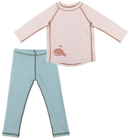LaLoona Set Pantaloni Neonato e Maglia Mare con Protezione UV - Abbigliamento Neonato Costume Bagno con UPF 80+ - Asciugatura Rapida e Testato Oeko-Tex Standard 100-74-80 cm
