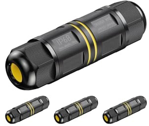 ledscom.de 4x Kabelverbinder für außen, IP68, Muffe für 5-12mm Kabel-Durchmesser
