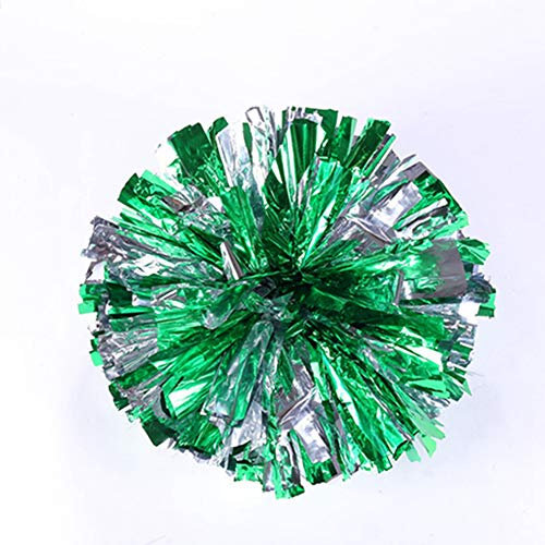 Egurs Cheerleader Pompons,1 Paar,32cm Grün + Silber