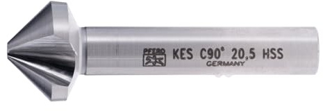 PFERD Fraise conique HSS - 90° - Ø 20,5 mm - Diamètre de la tige : 10 mm - DIN 335 C - 25202115 - Pour fraiser des vis à 90°