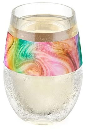 Host Wine Freeze Kühlbecher, Doppelwandiger, isolierter, gefrierbarer Kunststoff-Getränkekühlbecher mit Gefriergel | Weingläser für Rot- und Weißwein, Einzeln, 251 ml (8,5 oz) – Unicorn (10018)