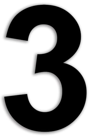 nanlyiau Numeri civici Nero matt numero civico acciaio inox adesivo 3in3