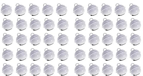 SOIMISS 50stücke Bunte Metall Mini Glöckchen Jingle Bells Für Weihnachtsdekoration DIY Bastelprojekte Schmuck-anhänger Party-Accessoires Weiß