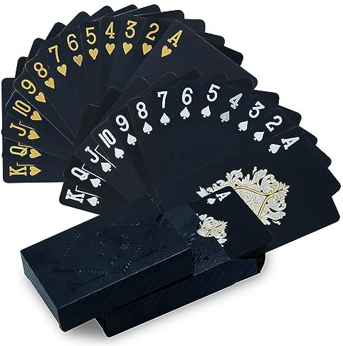 CCLIFE Spielkarten 2 Decks Pokerkarten Playing Cards Profi Poker Wasserdichtes Plastik