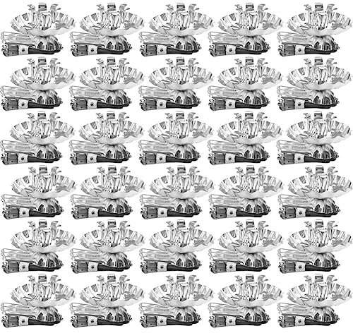 Gadpiparty 36stücke Teiliges Kerzenhalter Clips Aus Metall Silberne Blumenform Für Weihnachtsbaum Und Festliche Dekoration Und Elegant Für Kerzen Und Besondere Anlässe