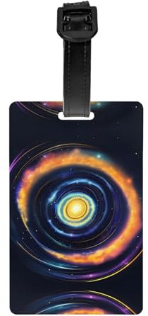 Space Spiral Cosmic Energy Luggage Tags with Personal Information Column for Easy Bag Identification - Perfect for Suitcases,Duffel Bagscruise Luggage Tags