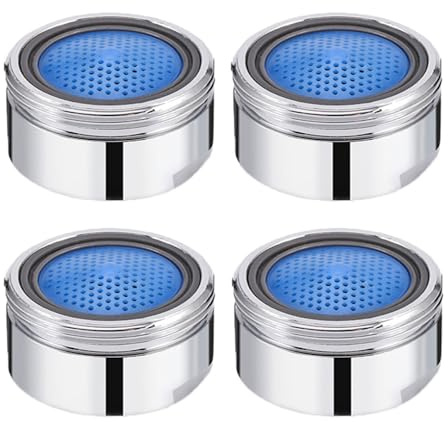 4 Pcs Water Saver Spout Filter Tap Aerator Mesh Tap Head Faucet Aerator Replacement Parts Insert Nozzle Water Saver Tap Filter Nozzle Faucet Aerator for Kitchen Bathroom 4PCS 24mm