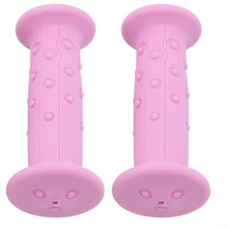 Bike Handle Cover, Rubber Bike Handle Grips Children Bike Soft Handlebars Grip Non Slip Replacement Bike Grips for 19mm Handlebar Diameter(Pink)