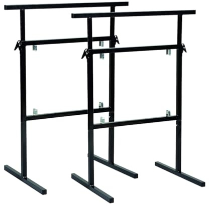 NORDLINGER PRO Lot de 2 Tréteaux de bricolage - Noir - Hauteur réglable 78 à 106 cm