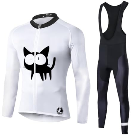 UGLY FROG 2024 Fahrradbekleidung Set, Herren Langarm Radsportanzüge Radtrikot Kleidung Langärmeliges Fahrradtrikot mit Thermofleecefutter Radhose mit Sitzpolster Winter