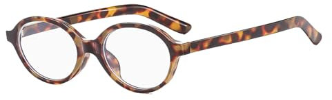 YAMEIZE Occhiali Luce Blu Retrò Uomo-Donna - Filtro Anti Luce Blu (Leopardo Trasparente)