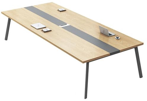 LYXWGRZD Konferenztisch, 62,9 Zoll, Kleiner Besprechungstisch for 4 Personen, Seminartisch mit Metallbeinen, Bürotisch for den Sitzungssaal