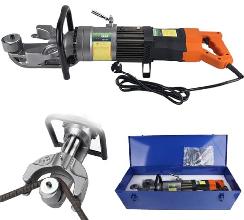 Tragbarer Bewehrungsbieger - Rohrbiegegerät 220 V hydraulische Biegung bis zu 16 22 25 mm Bewehrungsstahl und Rundstahl hydraulischer Bewehrungsbieger Bewehrungsbiegemaschine, Eisenkasten,16mm