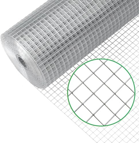 Wühlmausgitter 100 cm x 10 m, Drahtgitter feinmaschig, 6,3 mm Maschenweite, 0,55 mm Drahtstärke, verzinkter Maschendraht für Hochbeet, Volierendraht und Kaninchendraht