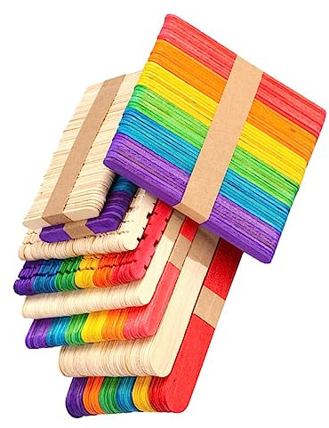 WESIEVYA 300stücke Holzspielzeug Bastelstäbe Aus Holz Kreatives Diy-lernspielzeug Spielzeugstäbe Für Junge Mädchen Bunt Langlebig Und Sicher