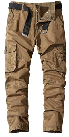 NAFING Pantalon Tactique Homme Cargo Treillis Militaire Randonnée Chasse Pantalon de Travail avec Plusieurs Poches Multi-Fonctions