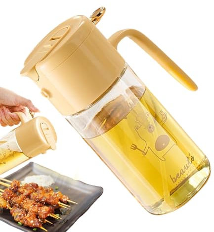 oil spray bottle - kitchen oil sprayer | 550ml Glass Fluid Dispenser Sprayer, Large Capacity Cooking Supplies for Home, Picnic, Camping, and Outdoor Barbecues