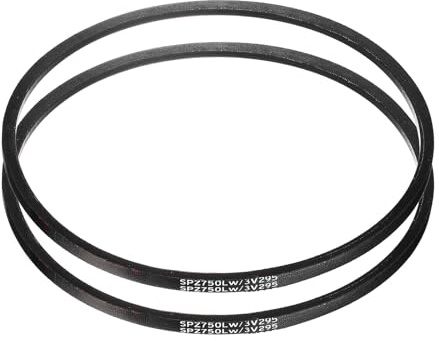 sourcing map 2Pcs SPZ-750 Drive Wedge Belt V-Belt Industrial Power Rubber Transmission Belt 750mm Pitch Girth,10mm Width, 8mm Height, 763mm Outer Girth