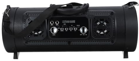 Lurrose Tragbarer Funklautsprecher mit Subwoofer Kabelloser Lautsprecher Basslautsprecher Hohllautsprecher Outdoor-Lautsprecher Aux USB-Port