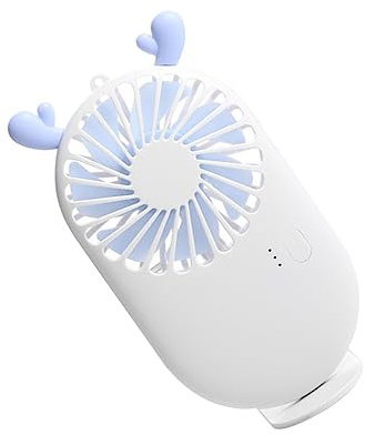 UTHCLO Ventilador USB Recargable Mini Silencioso Portátil y Ventilador de Mano para Oficina Escuela y Hogar Diseño Compacto Azul con
