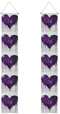 Violetter Liebes-Druck, Veranda-Banner, Outdoor-Banner, Thanksgiving-Dekorationen, für alle Feiern