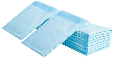 IWOWHERO 100 Stück Einweg Wickelunterlagen Absorbierend und Reißfestem Vliesstoff für Babys und Senioren für Zuhause und Unterwegs Stoff mit Auslaufschutz