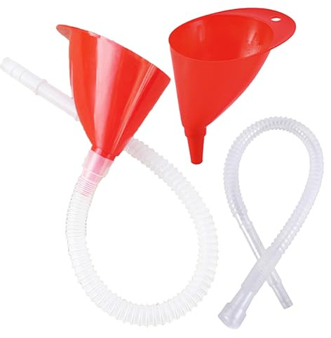 FOMIYES Entonnoirs Flexibles Plastique Transparents Extra Longs 2 Pièces pour Huile Moteur Carburant et Liquide Lave-Glace Outil pour Voiture et Moto Accessoire Automobile Pratique